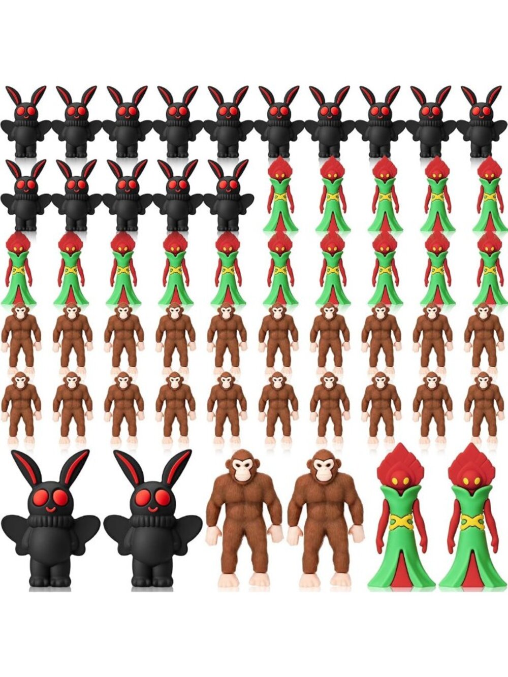 50 Pcs Cryptid Decor Action Figures - Mothman, Bigfoot & Flatwoods Monster